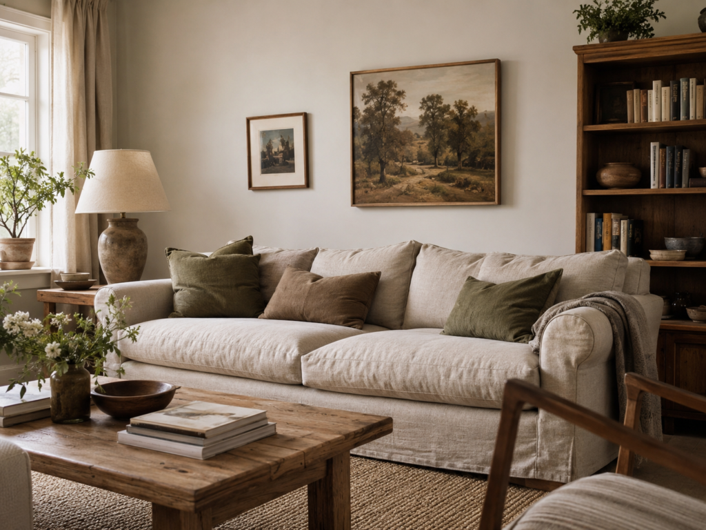 Warm styled living room